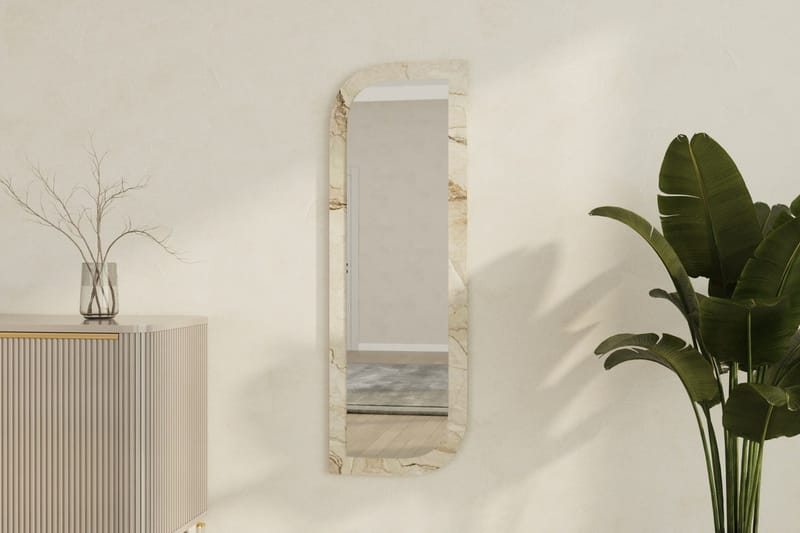 Ayana Vegghengt Speil 40 cm - Beige - Interiør - Speil - Gangspeil