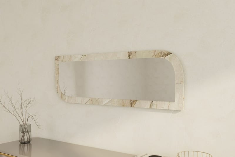 Ayana Vegghengt Speil 40 cm - Beige - Interiør - Speil - Gangspeil