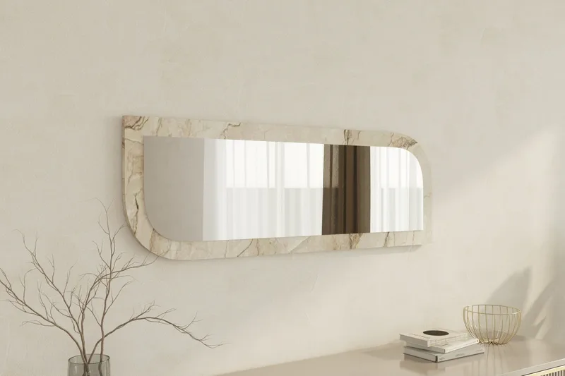 Ayana Vegghengt Speil 40 cm - Beige - Interiør - Speil - Gangspeil