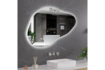 Baderomsspeil 100x65 cm med LED-belysning og anti-dugg - Interiør - Speil - Gangspeil