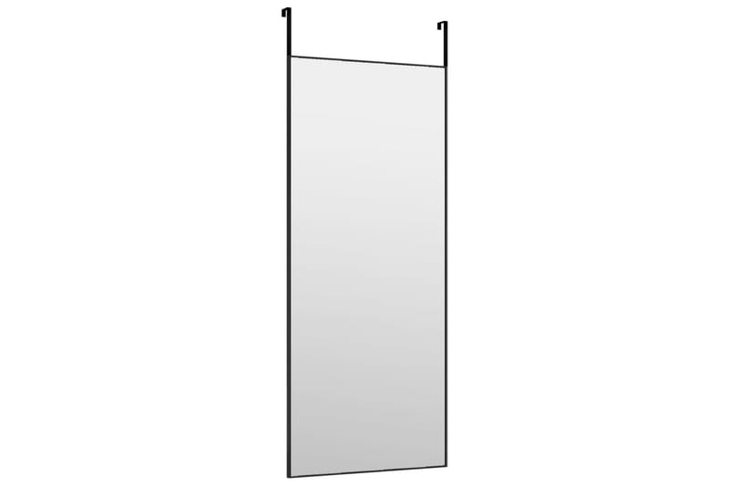 beBasic Dørspeil svart 40x100 cm glass og aluminium - Svart - Dørspeil