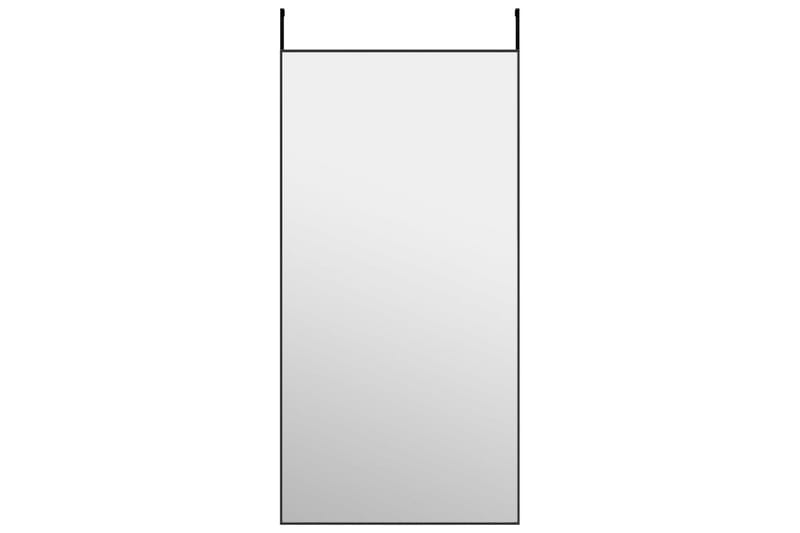 beBasic Dørspeil svart 50x100 cm glass og aluminium - Svart - Dørspeil