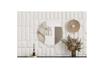 Buhem Vegghengt Speil Rund 60 cm - Beige - Interiør - Speil - Gangspeil