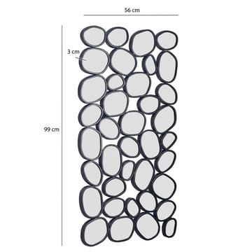 Corano Veggspeil 56x99 cm Organisk Asymmetrisk - Svart og sølvfarget - Interiør - Speil - Gangspeil