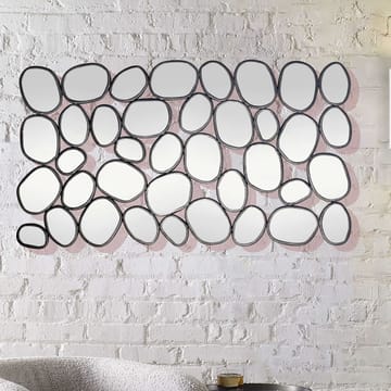 Corano Veggspeil 56x99 cm Organisk Asymmetrisk - Svart og sølvfarget - Interiør - Speil - Gangspeil