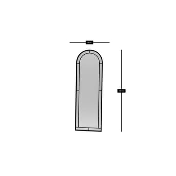 Dasina Gulvspeil 60 x 180 cm - Svart - Interiør - Speil - Gulvspeil