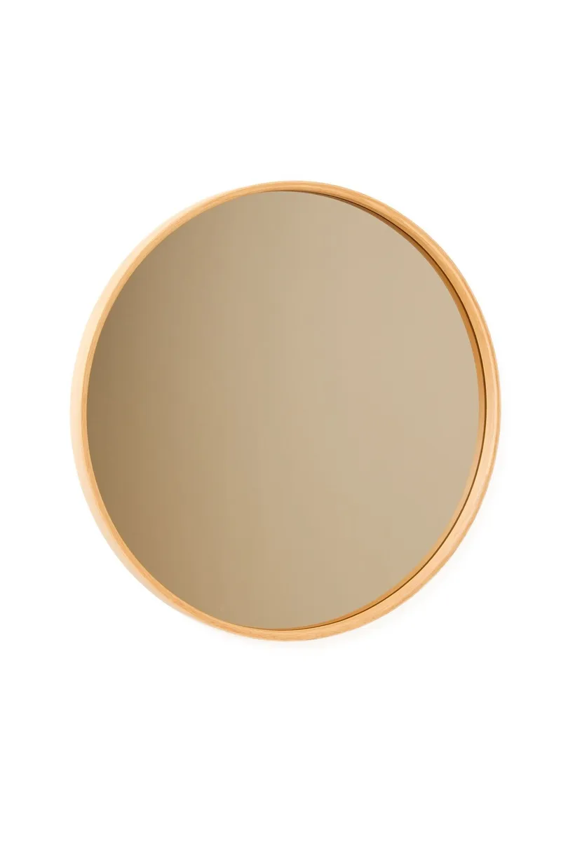 Dekorativt speil Wallxpert Circle (70 x 70 x 4 cm) Eik - Eik - Interiør - Speil - Gangspeil