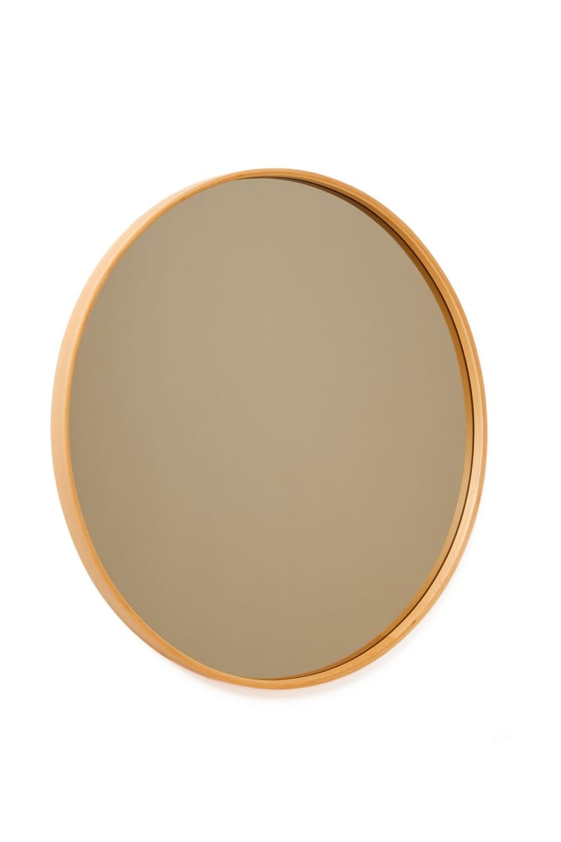 Dekorativt speil Wallxpert Circle (90 x 90 x 4 cm) Eik - Eik - Interiør - Speil - Gangspeil