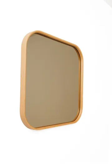 Dekorativt speil Wallxpert Specific (95 x 95 x 4 cm) Eik - Hvit ramme med eikedetaljer - Interiør - Speil - Gangspeil