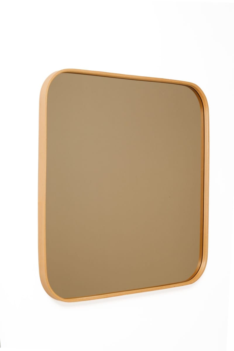 Dekorativt speil Wallxpert Square (60 x 60 x 4 cm) Eik - Eik - Interiør - Speil - Gangspeil