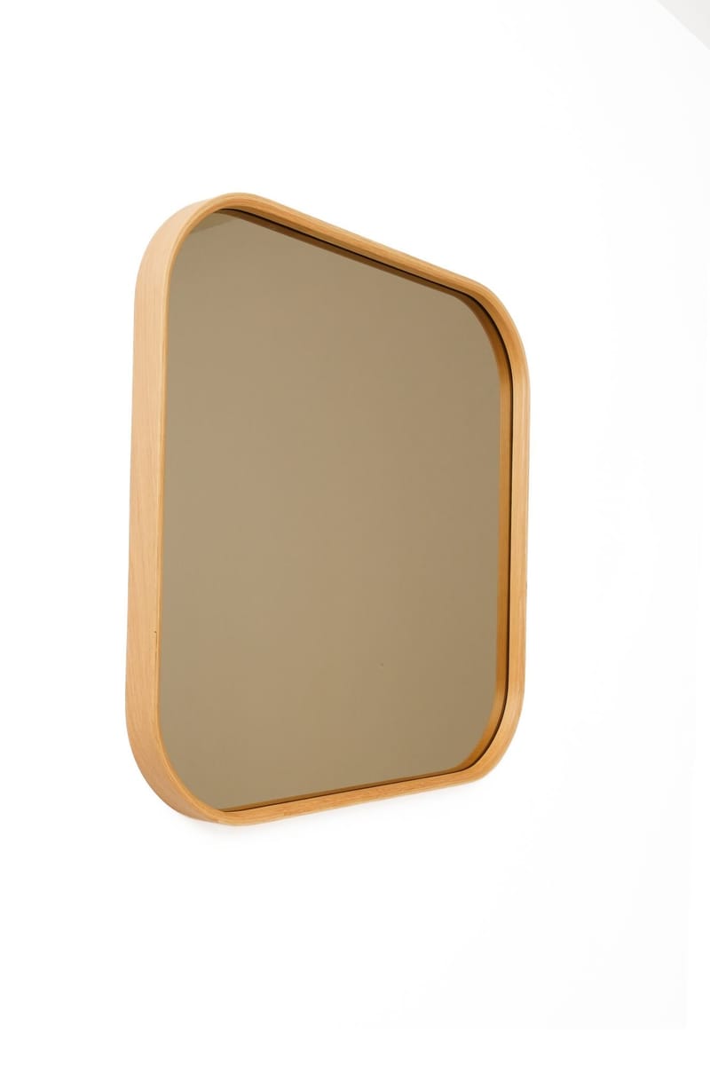 Dekorativt speil Wallxpert Square (60 x 60 x 4 cm) Eik - Eik - Interiør - Speil - Gangspeil