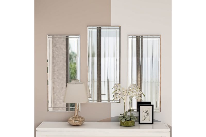 Dekorativt speilsett (3 deler) Heba Buhem Transparent - Ivory - Interiør - Speil - Gangspeil