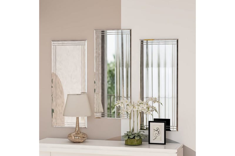 Dekorativt speilsett (3 deler) Heba Buhem Transparent - Ivory - Interiør - Speil - Gangspeil