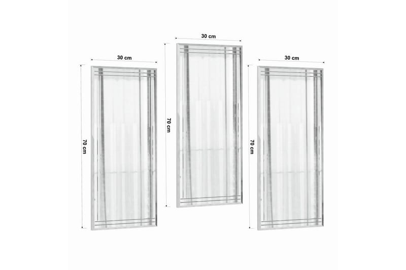 Dekorativt speilsett (3 deler) Heba Buhem Transparent - Ivory - Interiør - Speil - Gangspeil