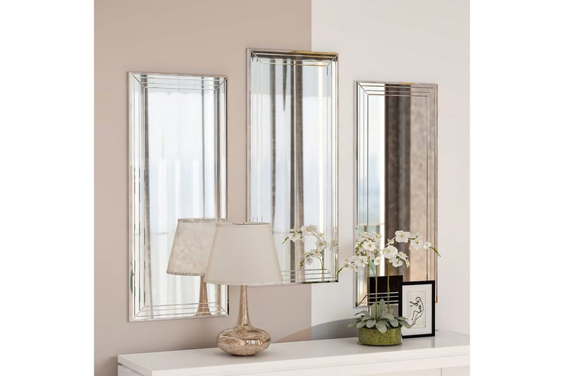 Dekorativt speilsett (3 deler) Heba Neom Transparent - Multifarget - Interiør - Speil - Gangspeil