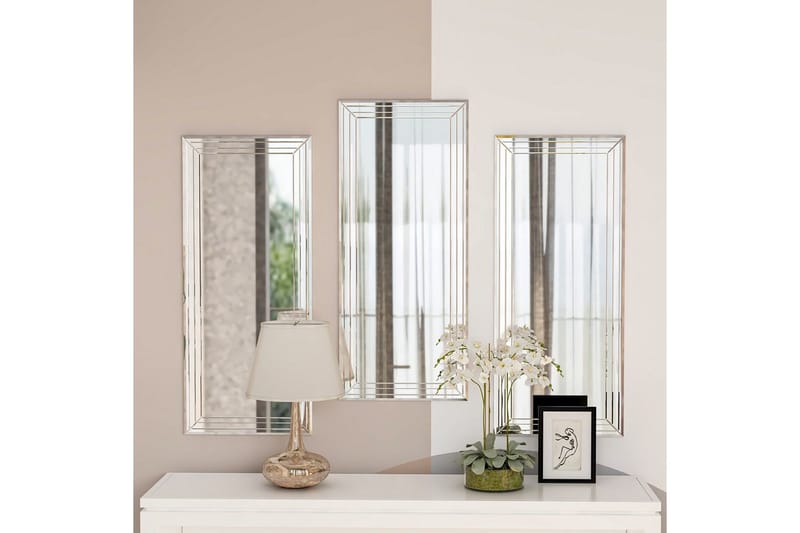 Dekorativt speilsett (3 deler) Heba Neom Transparent - Multifarget - Interiør - Speil - Gangspeil