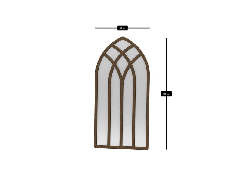 Delvi Gulvspeil 90x180 cm - Brun - Interiør - Speil - Gulvspeil