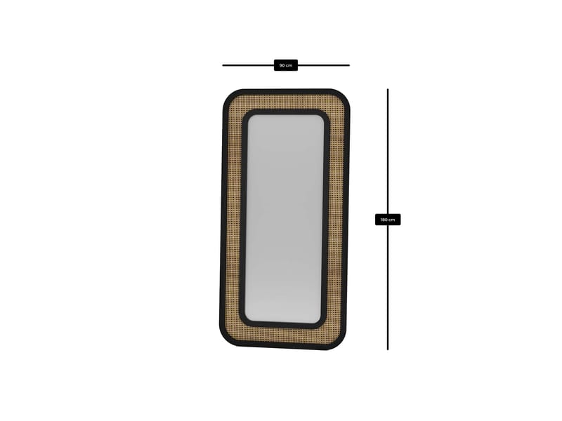 Estevan Gulvspeil 90x180 cm - Svart - Interiør - Speil - Gulvspeil