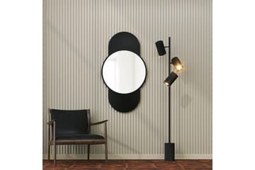 Ewelina Vegghengt Speil Rund 60 cm - Svart - Interiør - Speil - Gangspeil