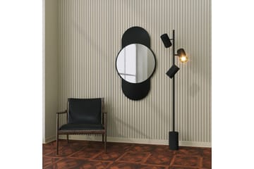 Ewelina Vegghengt Speil Rund 60 cm - Svart - Interiør - Speil - Gangspeil
