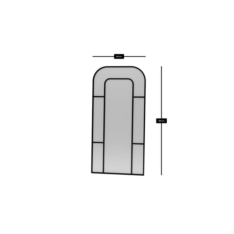 Faylen Gulvspeil 90 x 180 cm - Svart - Interiør - Speil - Gulvspeil