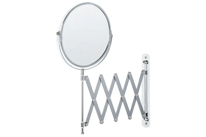 Förlängningsbar väggsminkspegel Beliani Yvelines Silver - Interiør - Speil - Sminkespeil