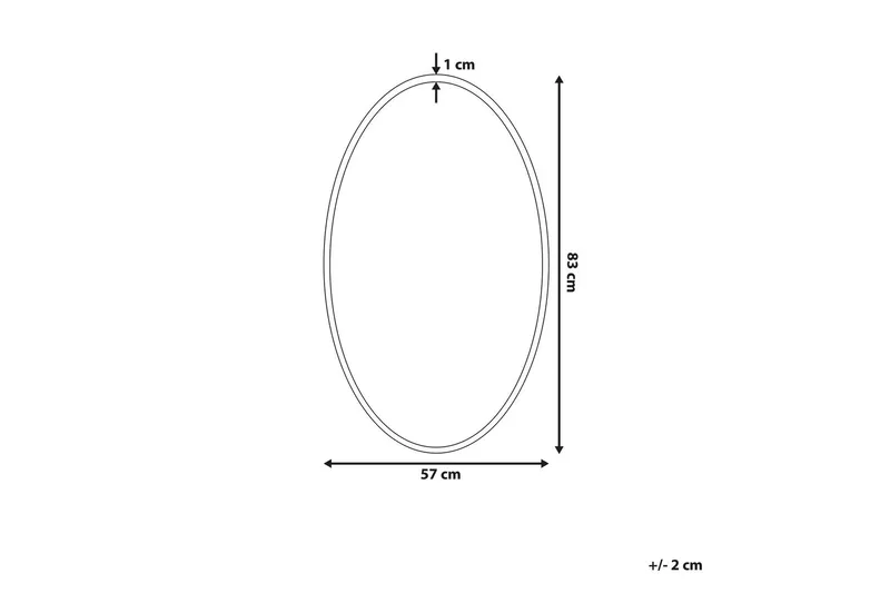 Aamya Speil Oval 83x57 cm - Gull - Interiør - Speil - Gangspeil