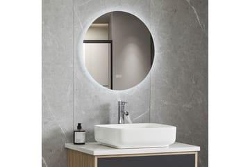 Baderomsspeil Rund 60 cm med LED-belysning og anti-dugg - Interiør - Speil - Gangspeil