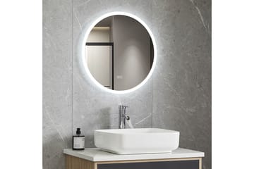 Baderomsspeil Rund 60 cm med LED-belysning og anti-dugg - Interiør - Speil - Gangspeil
