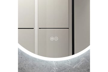 Baderomsspeil Rund 60 cm med LED-belysning og anti-dugg - Interiør - Speil - Gangspeil