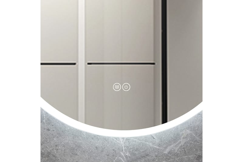 Baderomsspeil Rund 60 cm med LED-belysning og anti-dugg - Interiør - Speil - Gangspeil