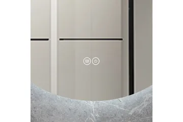 Baderomsspeil Rund 80 cm med LED-belysning og anti-dugg - Interiør - Speil - Gangspeil