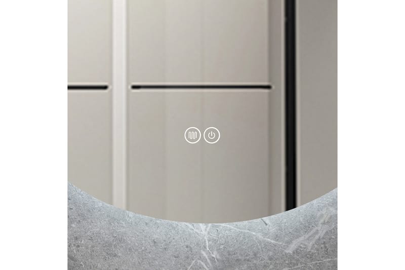 Baderomsspeil Rund 80 cm med LED-belysning og anti-dugg - Interiør - Speil - Gangspeil