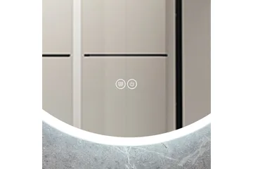 Baderomsspeil Rund 80 cm med LED-belysning og anti-dugg - Interiør - Speil - Gangspeil