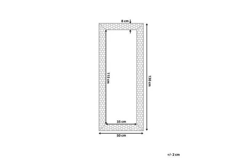 Claverton Speil 50x130 cm - Gull - Interiør - Speil - Gangspeil