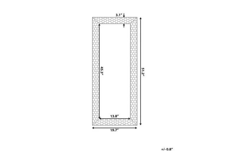 Claverton Speil 50x130 cm - Gull - Interiør - Speil - Gangspeil