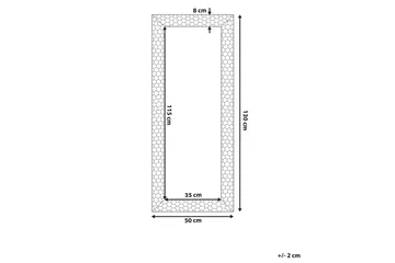 Claverton Speil 50x130 cm - Gull - Interiør - Speil - Gangspeil