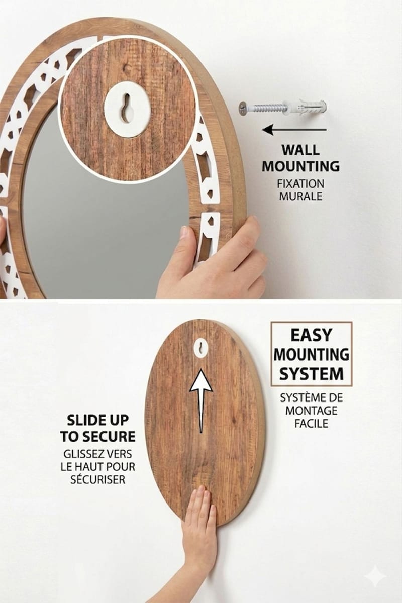 Decorative Wooden Mirror Homitis - Interiør - Speil - Gangspeil