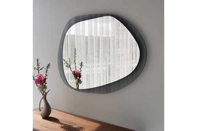 Lepinas Veggspeil 75x55 cm - Grå/Herdet Glass - Interiør - Speil - Gangspeil