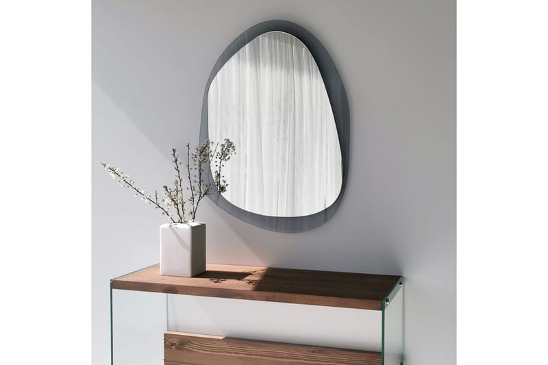 Lepinas Veggspeil 75x55 cm - Grå/Herdet Glass - Interiør - Speil - Gangspeil