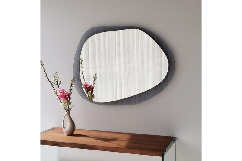 Lepinas Veggspeil 75x55 cm - Grå/Herdet Glass - Interiør - Speil - Gangspeil