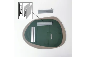 Lepinas Veggspeil 75x55 cm - Grå/Herdet Glass - Interiør - Speil - Gangspeil