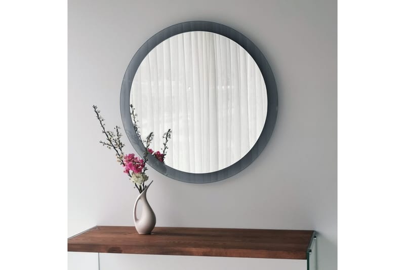 Lepinas Veggspeil Rund 65 cm - Grå/Herdet Glass - Interiør - Speil - Gangspeil