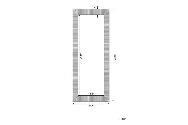 Nauetta Speil 50x130 cm - Sølv - Interiør - Speil - Gangspeil