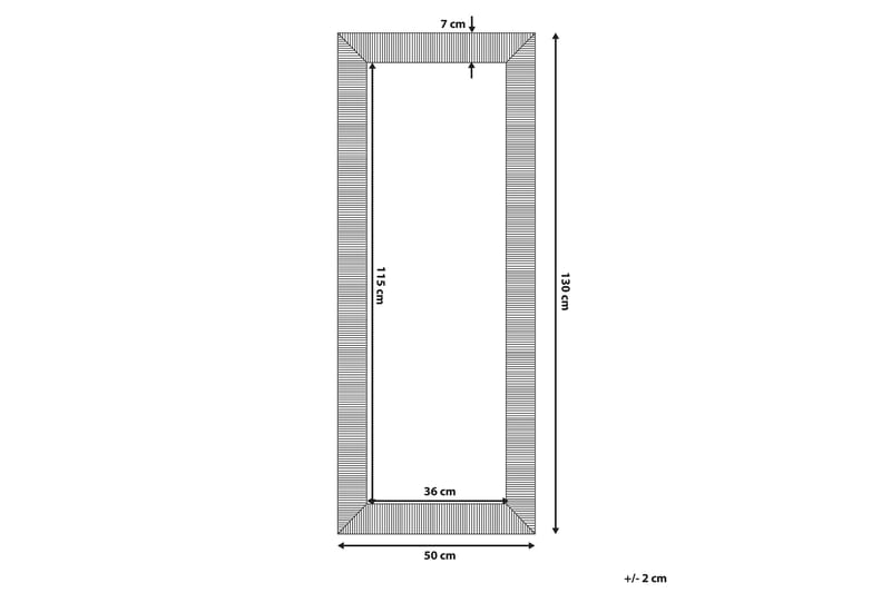 Speil Devvon 50x130 cm - Sølv - Gangspeil - Veggspeil