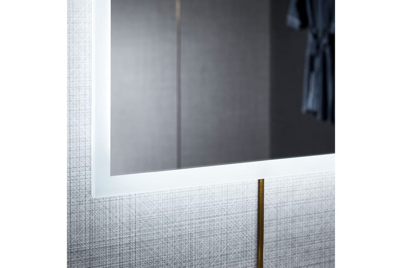 Stort speil med Belysning og anti-fog-funksjon 80x140cm Sølv - Lyfco - Gangspeil - Helkroppsspeil - Veggspeil