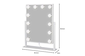 Glow Sminkespeil 36,5 cm med LED Belysning - Hvit - Interiør - Speil - Speil med belysning