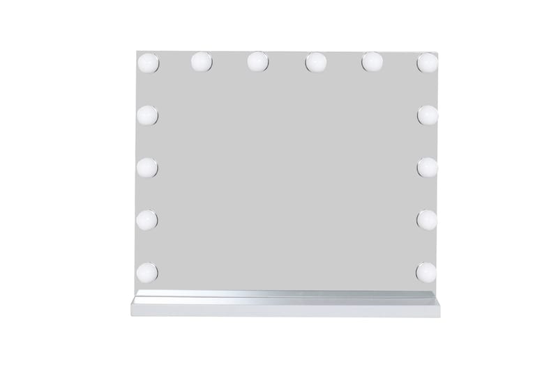 Glow Sminkespeil på fot 50 cm med LED belysning/lamper Hollywood speil, Hvid