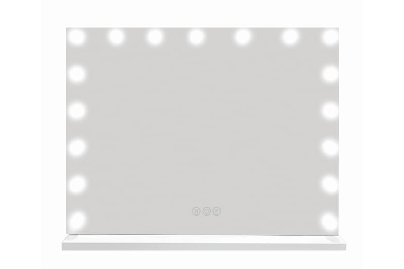 Glow Stor Sminkespeil 70 cm med belysning lamper - Hollywood speil med USB-lading - Hvit - Interiør - Speil - Sminkespeil