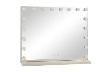 Glow Stort sminkespeil 80 cm med belysning - Beige - Interiør - Speil - Speil med belysning